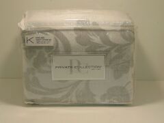 DNL King Bed Quilt Cover Set Private Collection Serenade Silver