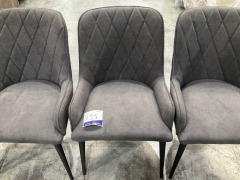 4 x Set of Grey Dining Chairs - 3