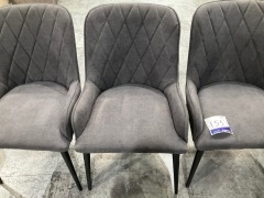 4 x Set of Grey Dining Chairs - 4