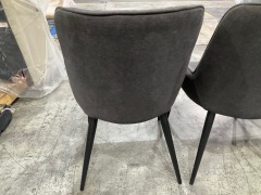 4 x Set of Grey Dining Chairs - 9