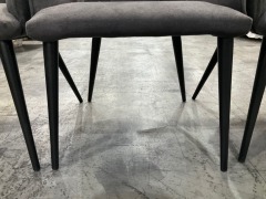 4 x Set of Grey Dining Chairs - 12