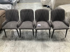 4 x Set of Grey Dining Chairs