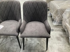 4 x Set of Grey Dining Chairs - 2