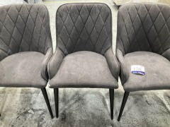 4 x Set of Grey Dining Chairs - 4