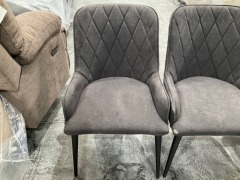 4 x Set of Grey Dining Chairs - 5