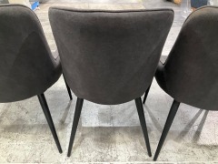 4 x Set of Grey Dining Chairs - 7