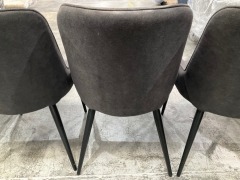 4 x Set of Grey Dining Chairs - 8