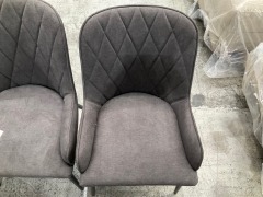 4 x Set of Grey Dining Chairs - 15