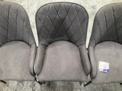 4 x Set of Grey Dining Chairs - 17