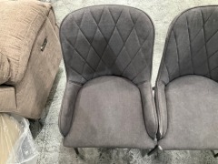 4 x Set of Grey Dining Chairs - 18