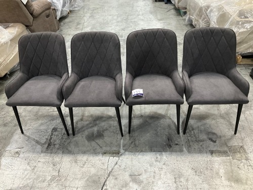 4 x Set of Grey Dining Chairs