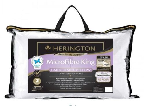 Herington Microfibre King Pillow - Larger size pillow - Luxury down like feel