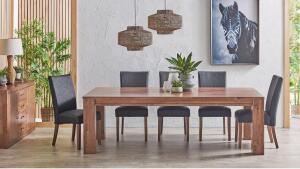 Jasper Dining Table (Chestnut colour) & Chairs 9 piece