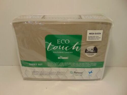 Mega Queen with 50cm Wall Eco Touch Tencel Sheet Set by My Bambi - Linen