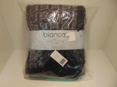 Bianca CODY Sherpa Throw Rug - Charcoal 127x152cm