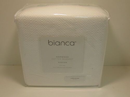 Super King 300 x 240 cm Bianca Norwood Cotton Collection 320GSM Soft feel Cotton Blanket