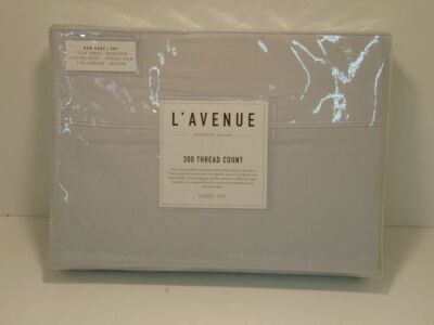 DNL L'Avenue Everyday Luxury 300 Thread Count Silver King Single Bed Sheet Set