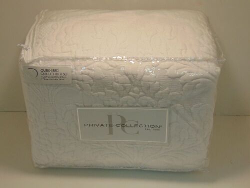 Queen Bed Quilt Cover Set Private Collection Maison White