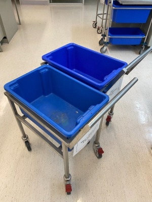 Partial refund 2 x Stainless Steel Tub Trolleys