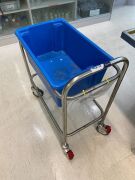 Partial refund 2 x Stainless Steel 2 Tier Trolleys with PVC Tubs