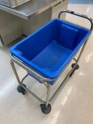 Partial refund 2 x Stainless Steel 2 Tier Trolleys with PVC Tubs - 2