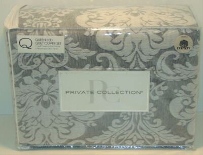 Queen Size Private Collection Devereaux Sterling Quilt Cover Set