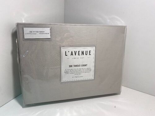 King Fitted Sheet Ston L'Avenue Everyday Luxury 300 Thread Count