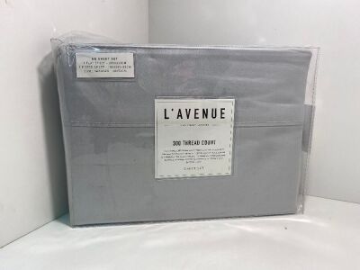 King Sheet Set Silver L'Avenue Everyday Luxury 300 Thread Count