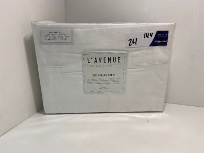 Queen Sheet Set White L'Avenue Everyday Luxury 300 Thread Count