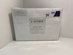 Super King Fitted Sheet Silver L'Avenue Everyday Luxury 300 Thread Count