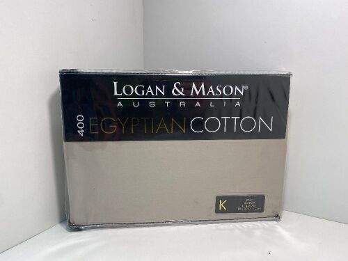 King Fitten Sheet Platinum Logan & Mason Australia 400 Egyptian Cotton