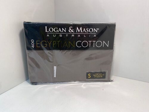 Single Sheet set Platinum Logan & Mason Australia 400 Egyptian Cotton