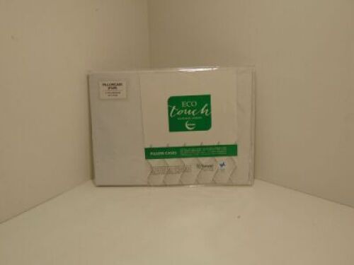 Eco Touch Tencel Linen Two White Pillow Cases