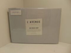 Double Fitted Sheet Silver L'Avenue Everyday Luxury 300 Thread Count