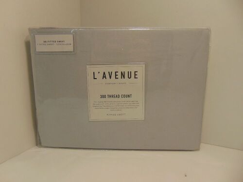 Double Fitted Sheet Silver L'Avenue Everyday Luxury 300 Thread Count