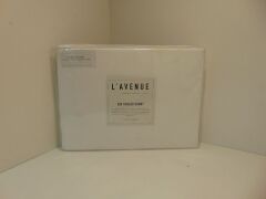 KB Fitted Sheet Set White L'Avenue Everyday Luxury 300 Thread Count