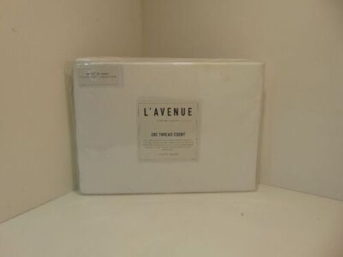 KB Fitted Sheet Set White L'Avenue Everyday Luxury 300 Thread Count