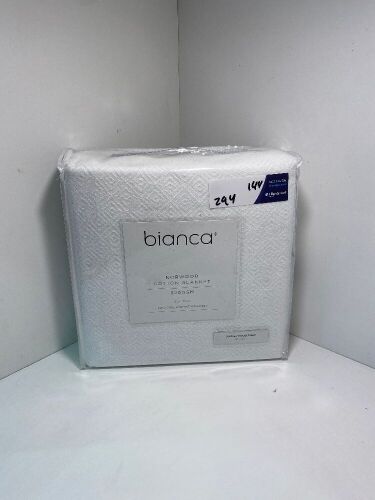 Bianca Norwood Cotton Blanket 320GSM Single/Double Bed 190 x 230