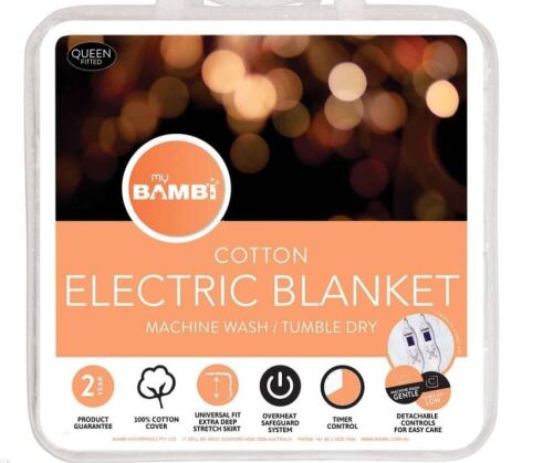 Fitted Queen My Bambi Cotton Electric Blanket