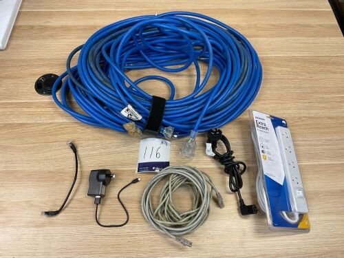 30 Metre Heavy Duty Extension Lead and Bundle of Cables