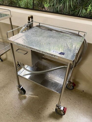 Quantity of 2 x Stainless Steel Trolleys