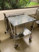 Quantity of 2 x Stainless Steel Trolleys - 2