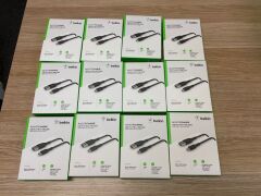 11 x Belkin BoostUp Charger Micro-USB to USB-A Cable 1m (Black) CAB005BT1MBK - 11
