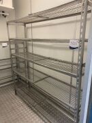 Quantity of 2 Bays of Stainless Steel Coolroom Shelving - 2