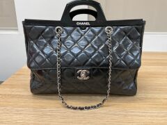 Chanel Rigid Black Quilted Leather Flap Bag - 2
