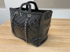 Chanel Rigid Black Quilted Leather Flap Bag - 4