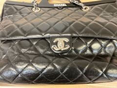 Chanel Rigid Black Quilted Leather Flap Bag - 15