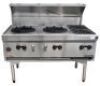 GOLDSTEIN GAS DOUBLE WOK PLUS 2 SIDE BURNERS