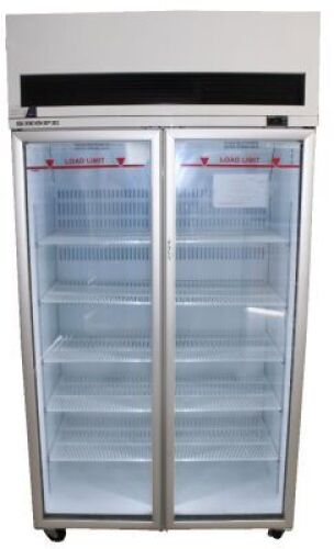 SKOPE UPRIGHT DISPLAY 2 DOOR GLASS FREEZER
