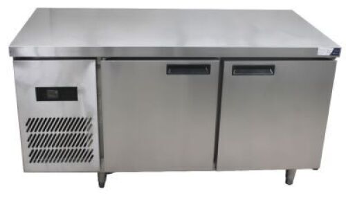 AIR COOLING UNDER BENCH 2 DOOR STAINLESS STEEL FRIDGE